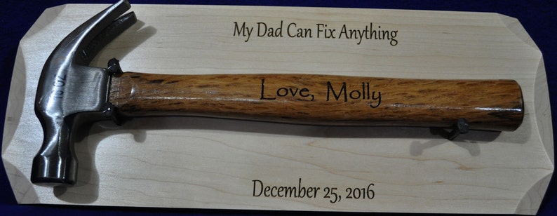 Great Gifts For Dad Step Dad Gift To Dad From Kids Engraved Hammer Gift Great Gifts For Men Birthday Gift For Dad Father's Day image 2