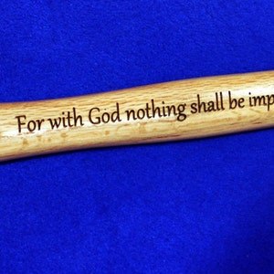 Christian Gift Gift For Pastor Gift For Clergy Engraved Hammer Engraved Gift For Pastor Church Worker Gift Bible Verse Gift image 1
