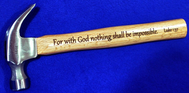 Christian Gift Gift For Pastor Gift For Clergy Engraved Hammer Engraved Gift For Pastor Church Worker Gift Bible Verse Gift image 1