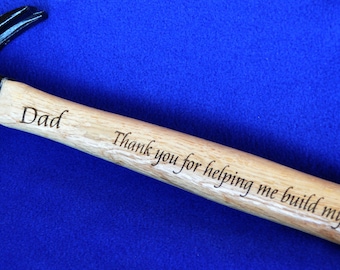 Fathers Day Gifts ~ Personalized Hammer ~ Gift For Dad ~ Step Dad Gift ~ Engraved Hammer ~ Father Of Groom ~ Engraved Gift ~ Dad Gifts ~