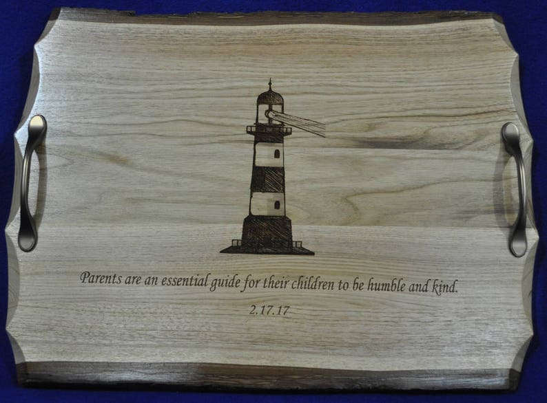 Wedding Gift To Parents Lighthouse Gift Serving Tray Parents Of The Bride Gift Parents Of The Groom Gift Gifts For Parents Gifts image 2