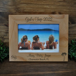 Girls Vacation, Vacation, Best Friend Gift, Gift For Friends, Personalized Frame, Vacation Frame, Girls Trip Frame, Destination Frame, Frame