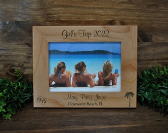 Girls Vacation, Vacation, Best Friend Gift, Gift For Friends, Personalized Frame, Vacation Frame, Girls Trip Frame, Destination Frame, Frame