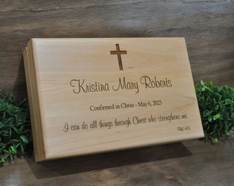 Confirmation Gifts, Baptism Gifts, Gifts For Godchild, Boy Or Girl Confirmation, First Communion, Christian Gifts, Keepsake Box, Christian