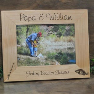 Fathers Day Gift For Grandpa, Gifts For Him, Papa Gifts, Fishing Buddies, To Grandpa From Grandson, Fishing Frames, First Fish, Custom Frame