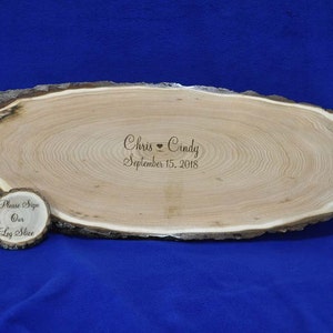 Wedding Guest Book ~ Wood Slab Guest Book ~ Tree Slice ~ Guest Book Alternative ~ Monogram Guest Book ~ Wedding Ideas ~ Create Your Own