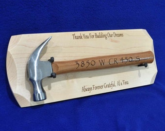 Home Builder Gift ~ Contractor Gift ~ Realtor Gift ~ Gift For Construction Worker ~ Address Sign ~ Home Builder Gift ~ First Home Gift ~