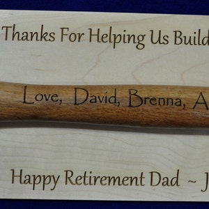 Retirement Gift For Dad Personalized Retirement Gift Retirement Plaque Ceremonial Gift Gift For Retirement Retirement Gifts image 1