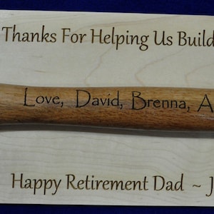 Retirement Gift For Dad Personalized Retirement Gift Retirement Plaque Ceremonial Gift Gift For Retirement Retirement Gifts image 1