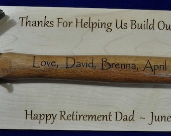 Retirement Gift For Dad ~ Personalized Retirement Gift ~ Retirement Plaque ~ Ceremonial Gift ~ Gift For Retirement ~ Retirement Gifts ~