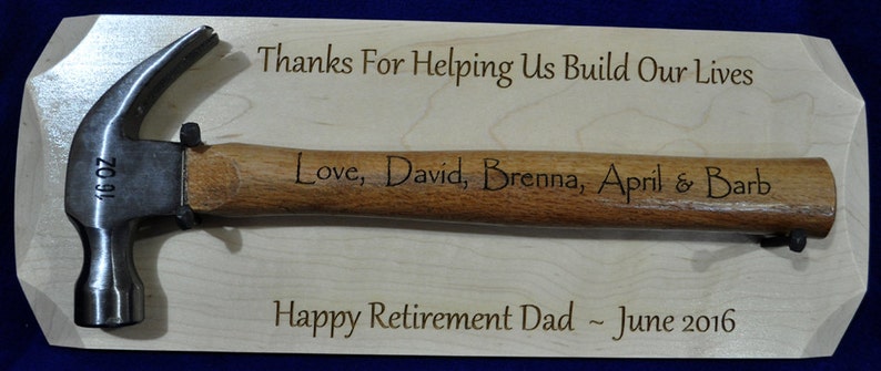 Retirement Gift For Dad Personalized Retirement Gift Retirement Plaque Ceremonial Gift Gift For Retirement Retirement Gifts image 1