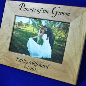 Parents Of The Groom Wedding Gift For Parents Custom Picture Frame Grooms Parents Gift Mother & Father Of The Groom Wedding Frames image 3