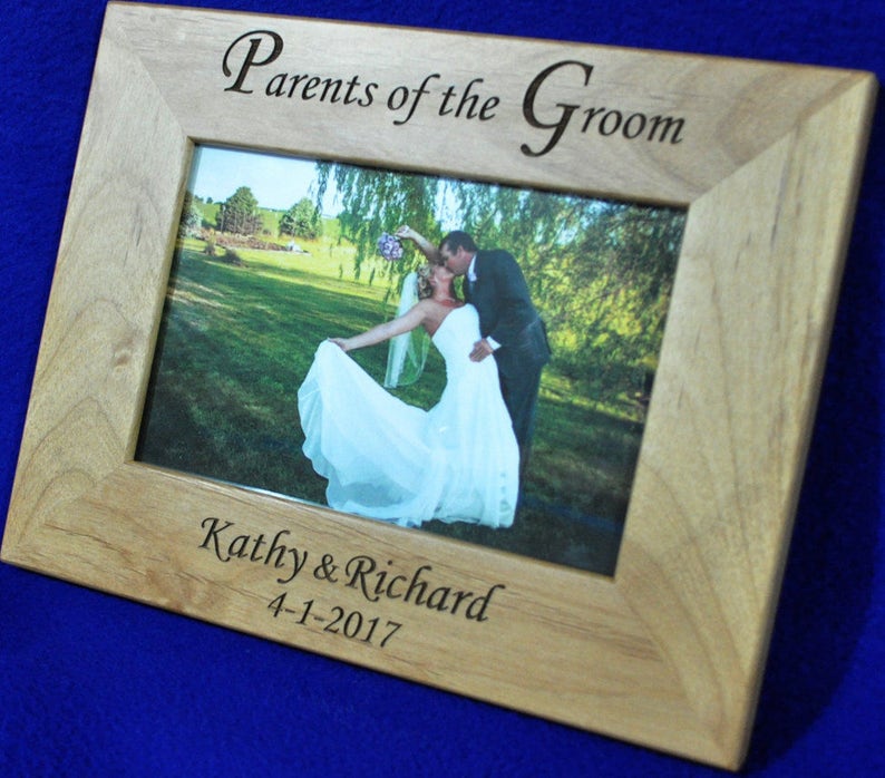 Parents Of The Groom Wedding Gift For Parents Custom Picture Frame Grooms Parents Gift Mother & Father Of The Groom Wedding Frames image 3