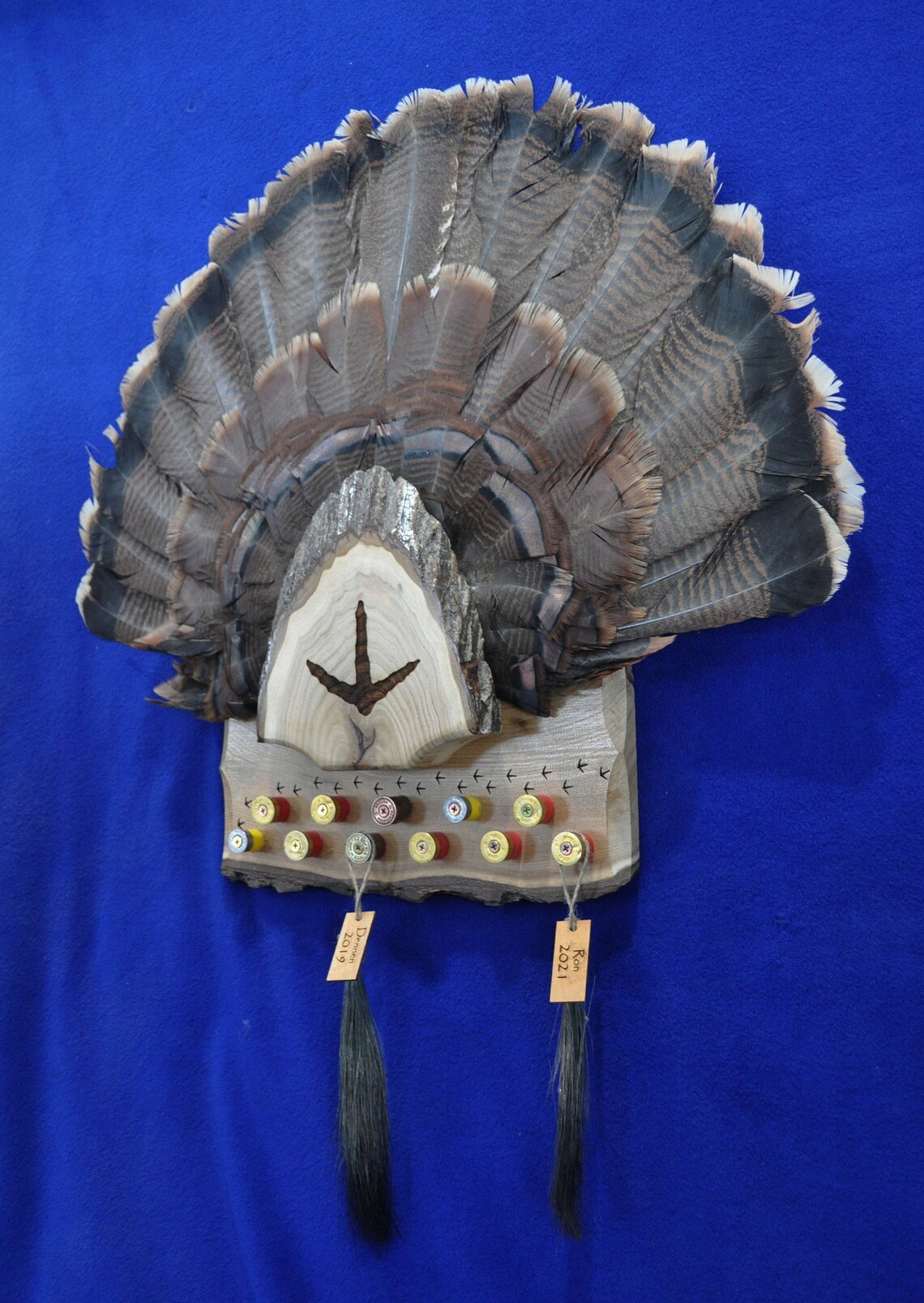 Turkey Fan And Beard Display Turkey Hunting Turkey Fan Etsy