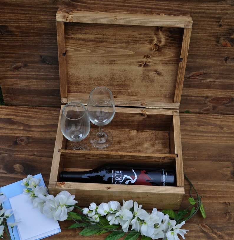 Personalized Wine Box, Wedding Ceremony Box, Time Capsule, Custom Wine Box, Wine Ceremony, Anniversary Gifts, Whiskey Box, Wedding Gifts image 5