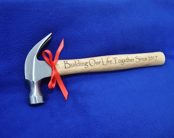 Anniversary Gifts ~ Anniversary Gift For Husband ~ Personalized Gifts ~ To Husband From Wife ~ Custom Engraved Hammer ~ Hammer ~ Great Gift