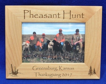 Hunting Frames ~ Pheasant Hunting Frame ~ Hunting Gift ~ Gift For Hunter ~ Hunting Picture Frame ~ Pheasant Hunter Gift ~ Pheasant Hunting ~