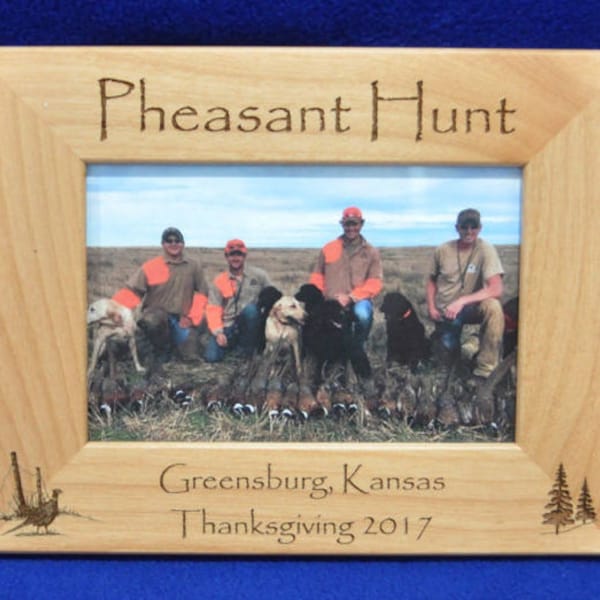 Hunting Frames ~ Pheasant Hunting Frame ~ Hunting Gift ~ Gift For Hunter ~ Hunting Picture Frame ~ Pheasant Hunter Gift ~ Pheasant Hunting ~