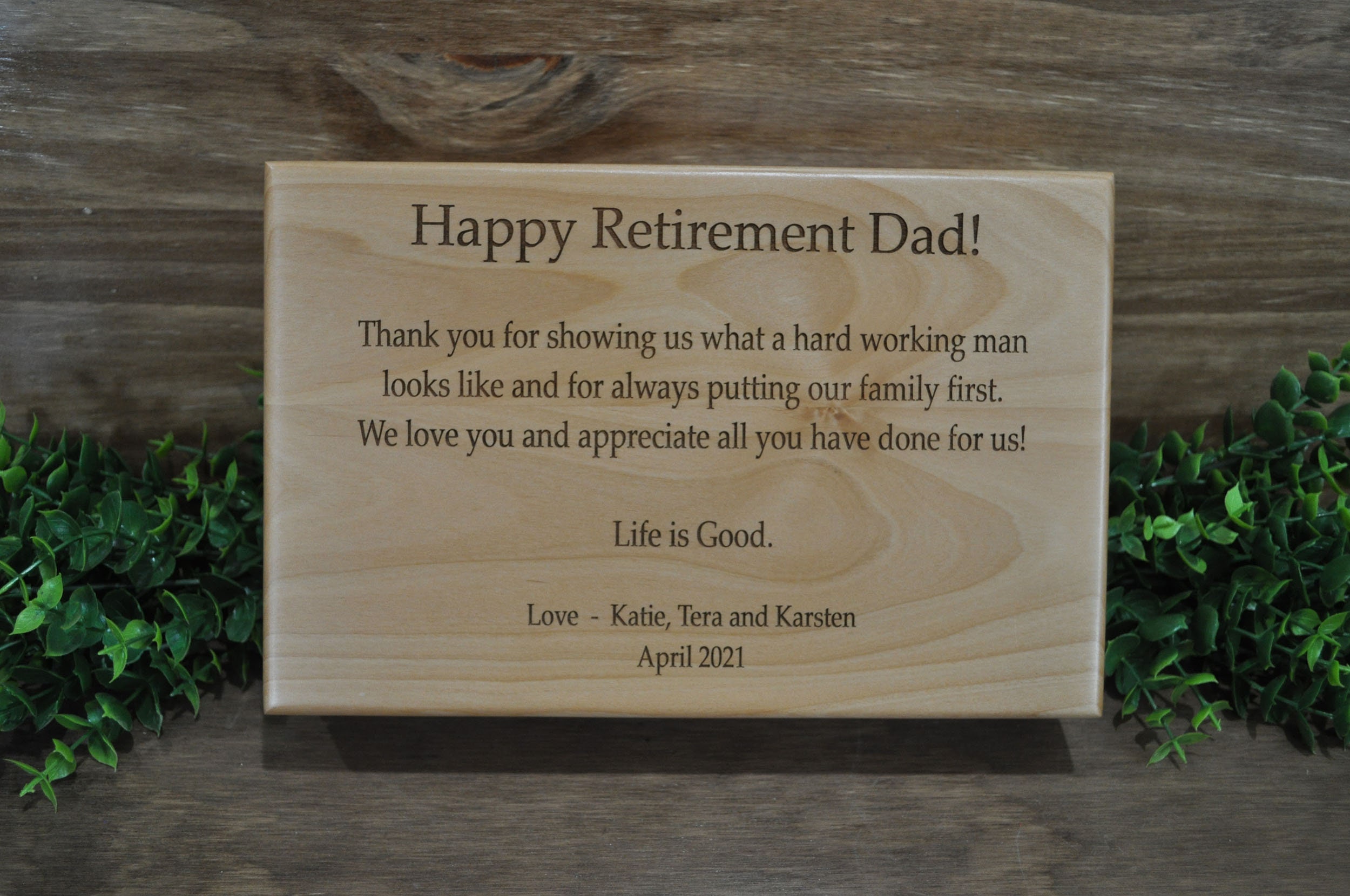 Retirement Gift for Dad Retirement Gift Engraved Wood Etsy