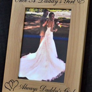 Father Of The Bride Gift Gift For Dad Wedding Gift For Dad Engraved Picture Frames Wedding Frame To Dad From Daughter Dad Gifts image 2