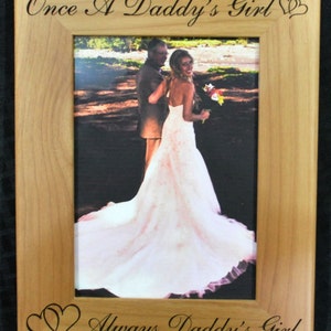 Father Of The Bride Gift Gift For Dad Wedding Gift For Dad Engraved Picture Frames Wedding Frame To Dad From Daughter Dad Gifts image 4