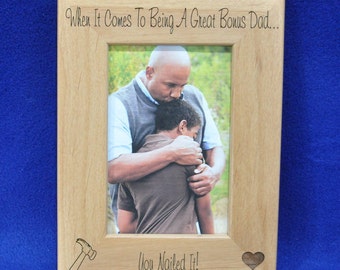 Personalized Frames ~ Step Dad Gift ~ Fathers Day Gift ~ Great Step Dad Gifts ~ To Dad From Kids ~ Custom Picture Frame ~ Stepfather Gifts ~