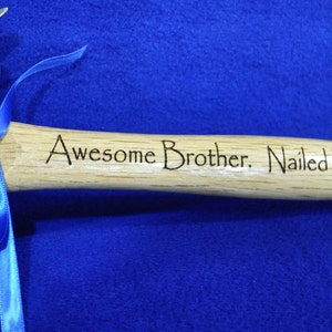 Gift For Brother Best Man Gift Birthday For Brother Engraved Hammer Brother In Law Gift Hammer Gift For Brother Best Man Gift image 3