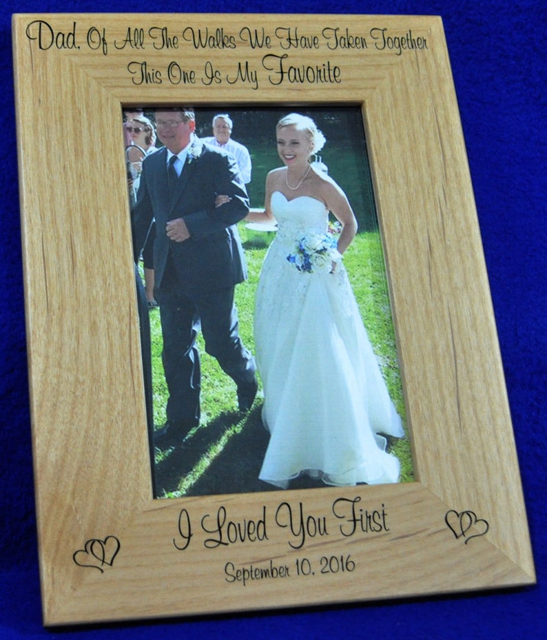 Dad Gift Father Of The Bride Frame Gift For Dad Birthday Etsy