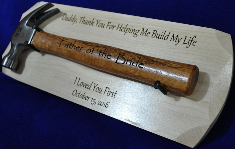 Father of the Bride Engraved Hammer Display Gift for Dad Etsy