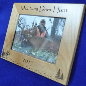 Deer Hunting Hunting Frame Hunting Gift Gift For Hunter Hunting Picture Frame Free Engraving Your State Engraved Whitetail image 4