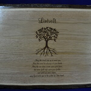 Wedding Gift ~ Wedding Gift For Parents ~ Irish Blessing ~ Family Tree ~ Engraved Serving Tray ~ Gift For Couple ~ Engraved Family Gift ~
