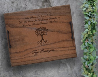 Personalized Serving Tray | Wood Serving Tray | Personalized Wedding Gifts | Breakfast In Bed Tray | Custom Christmas Gift | Family Tree