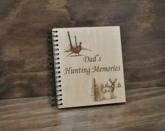 Father's Day Gifts For Dad, Personalized Gifts For Hunters, Hunting Gift, Pheasant And Deer Gift For Him, Custom Photo Album, Hunting Gift