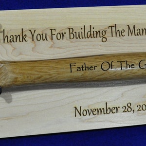 Father Of The Groom Gift ~ Stepfather Of The Groom ~ Engraved Hammer ~ Groomsmen Gift ~ Father In Law Gift ~ Wedding Gift For Dad ~ Wedding