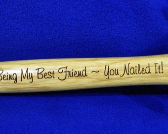 Gift For Friend ~ Best Man Gift ~ Birthday For Brother ~ Engraved Hammer ~ Hammer ~ Gift For Brother ~ Friends ~ Great Gift For Friend ~