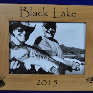 Fishing Gift ~ Fisherman Gift ~ Engraved Fishing Frame ~ Personalized Fishing Frame ~ Gift for Fisherman ~ Gift For Dad ~ Father&#39;s Day Gifts