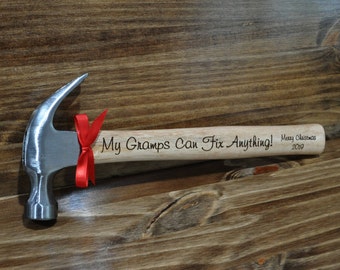 Christmas Gift For Grandpa ~ Engraved Hammer ~ Grandpa Gift ~ Christmas Gift For Dad ~ Custom Gifts ~ Grandfather Gifts ~ Christmas Gifts ~