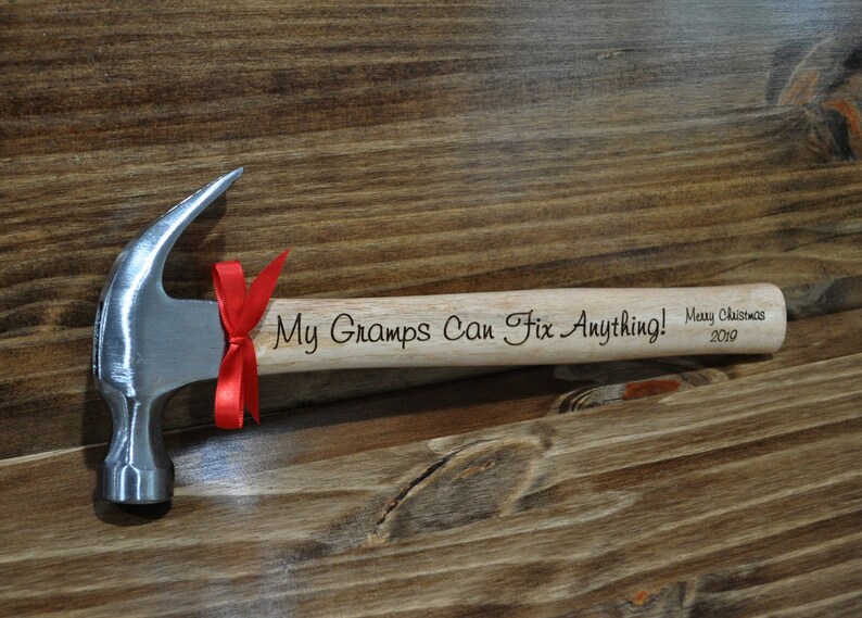 Christmas Gift For Grandpa Engraved Hammer Grandpa Gift Etsy