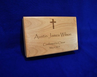 Confirmation Gift ~ Graduation Gift ~ Communion Gifts ~ Gift For Godchild ~ Gift For Young Man ~ Gift For Confirmation ~ Keepsake Box ~ God