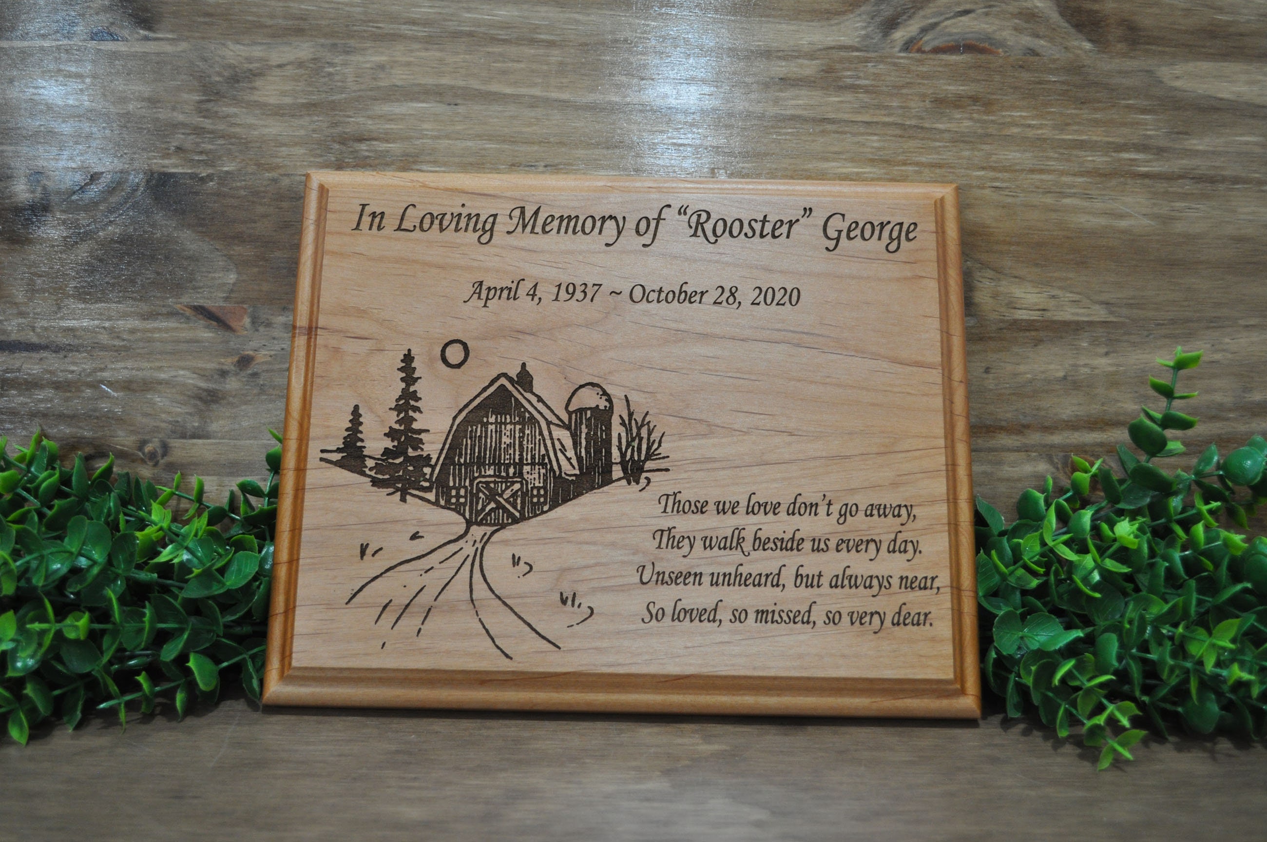 Personalized Farming Memorial Sign, Farm Memories Sympathy Gift