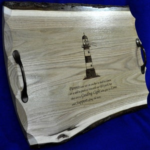 Wedding Gift To Parents Wedding Gift Lighthouse Gift Engraved Serving Tray Parents Of The Bride Gift Parents Of The Groom Gift image 4