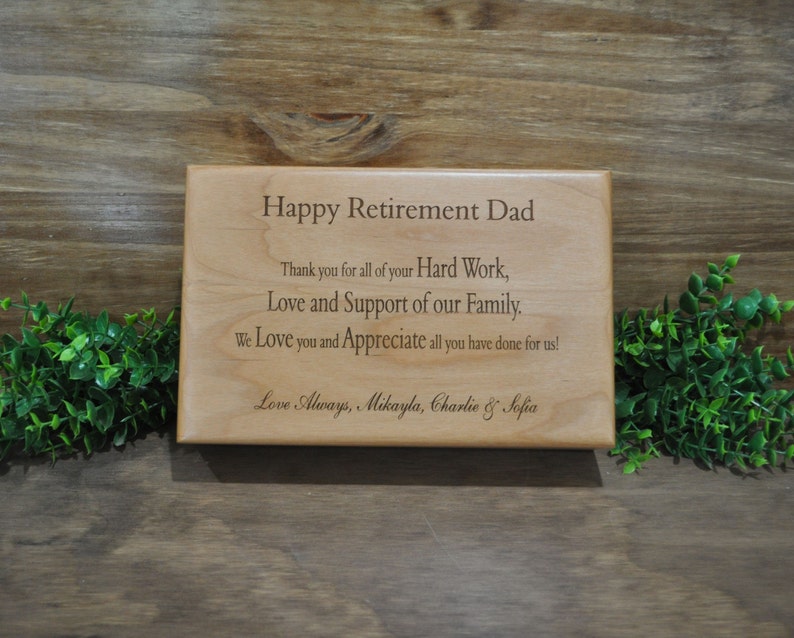 Retirement Gift, Retirement Gift For Dad, Custom Wood Box, Retirement, Engraved Wood Box, Gift For Retirement, Recognition Gifts, Dad Gifts image 2