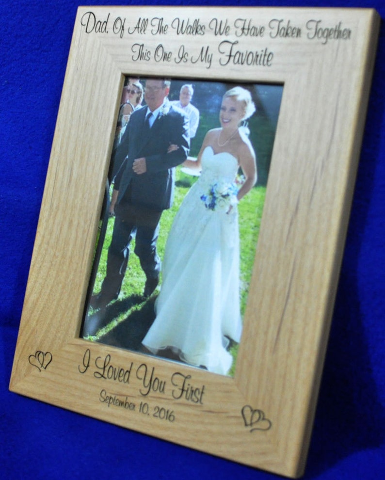 Dad Gift Father Of The Bride Frame Gift For Dad Birthday Etsy