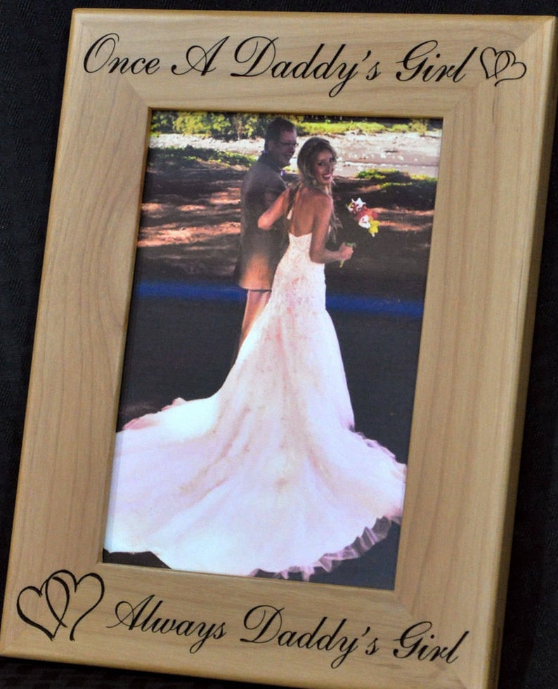Father Of The Bride Gift Gift For Dad Wedding Gift For Dad Engraved Picture Frames Wedding Frame To Dad From Daughter Dad Gifts image 1