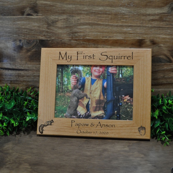 First Squirrel Frame, First Squirrel, Squirrel Hunting, Hunting Frames, Squirrels, Gift For Hunters, Hunting, Gift For Child, Frames, Hunt