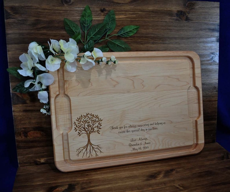 Wedding Gift For Parents Parents Of The Groom Gift Custom Cutting Board Parents Of The Bride Gift Gifts For Parents Wedding Gifts image 2