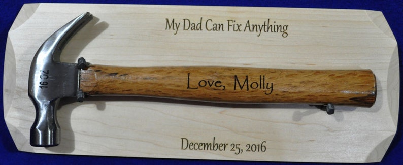 Great Gifts For Dad Step Dad Gift To Dad From Kids Engraved Hammer Gift Great Gifts For Men Birthday Gift For Dad Father's Day image 3