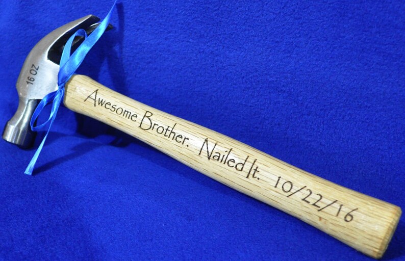 Gift For Brother Best Man Gift Birthday For Brother Engraved Hammer Brother In Law Gift Hammer Gift For Brother Best Man Gift image 2