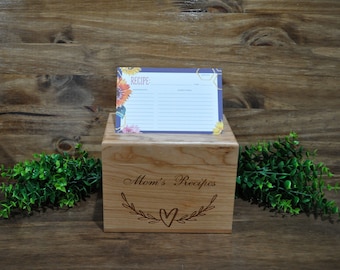 Christmas Gifts For Her, Recipe Box, Custom Recipe Box, Bridal Shower Gift, Custom Gifts For Mom, Personalized Gifts For Her, Mom Gifts