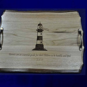 Wedding Gift To Parents Lighthouse Gift Serving Tray Parents Of The Bride Gift Parents Of The Groom Gift Gifts For Parents Gifts image 1